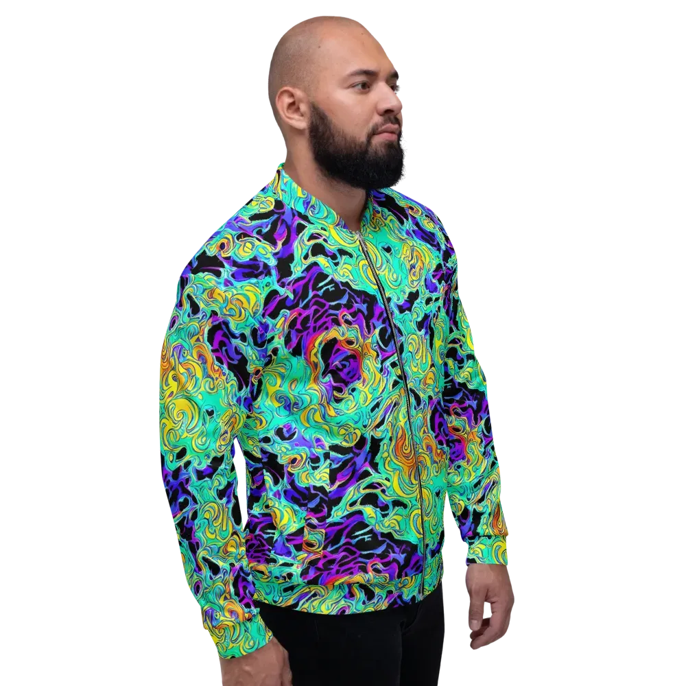 Electric Tidalwave on Bomber Jacket — Right