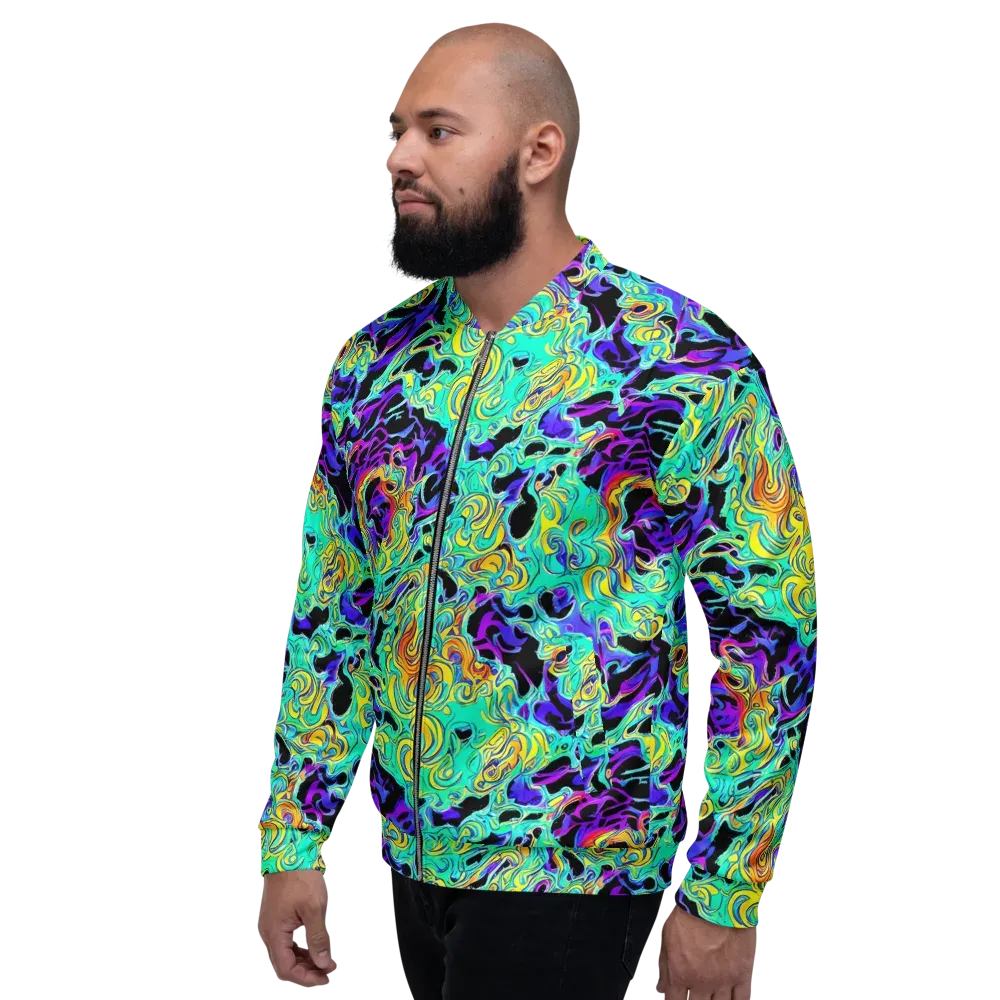 Electric Tidalwave on Bomber Jacket — Left