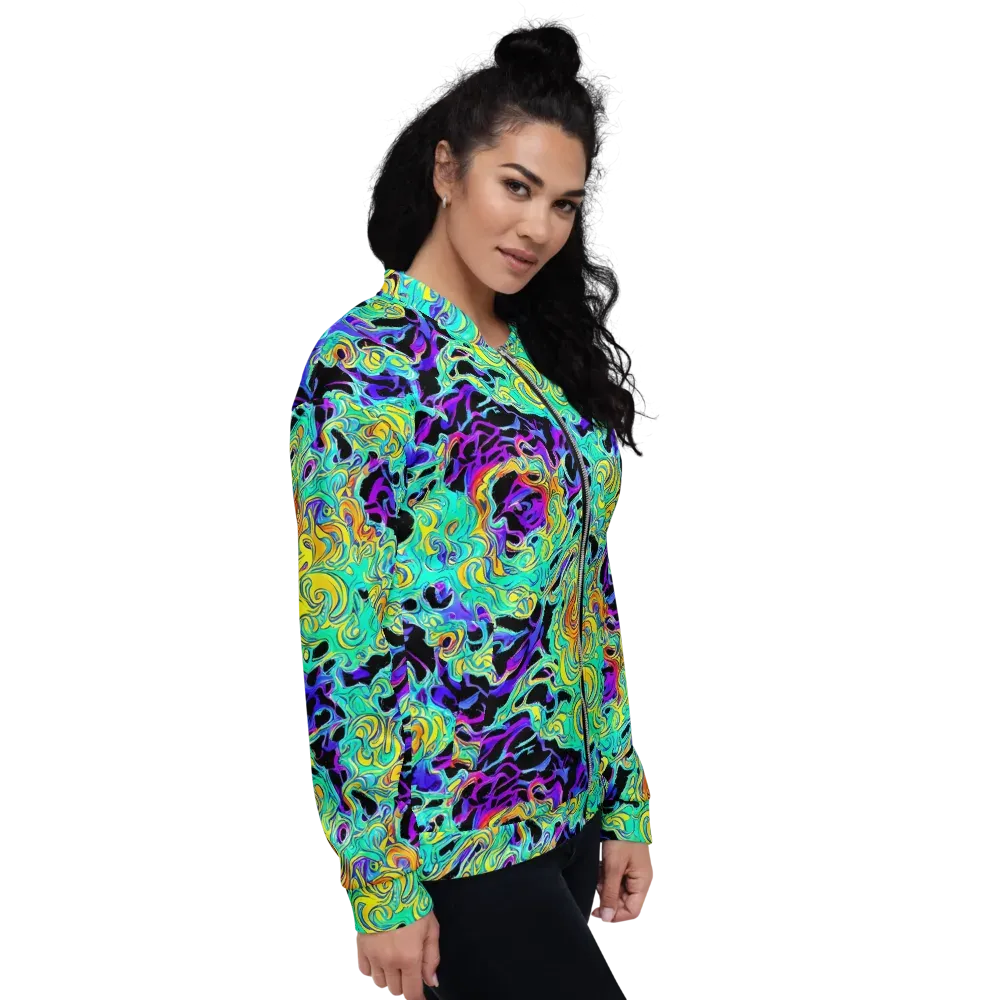 Electric Tidalwave on Bomber Jacket — Right