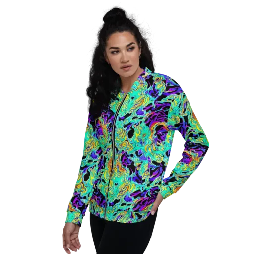 Electric Tidalwave on a Bomber Jacket