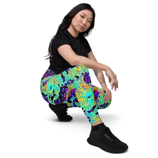 Electric Tidalwave on a Leggings with Pockets