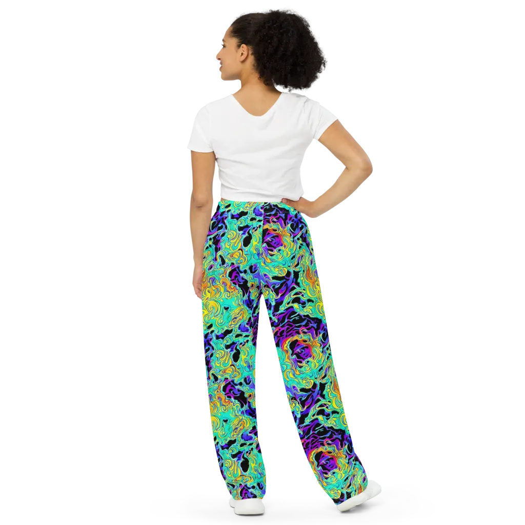 Electric Tidalwave on Wide-Leg Pants — Back