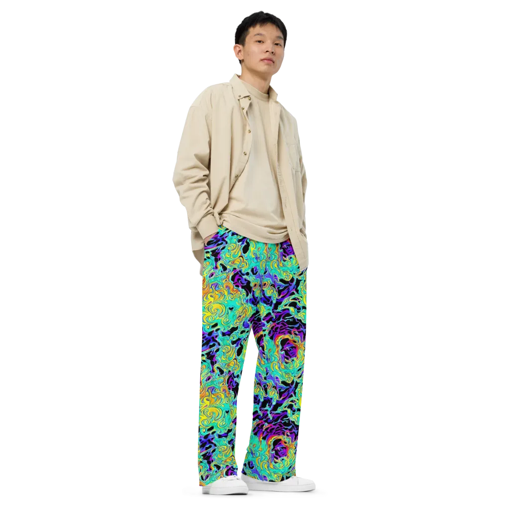Electric Tidalwave on Wide-Leg Pants — Right Front