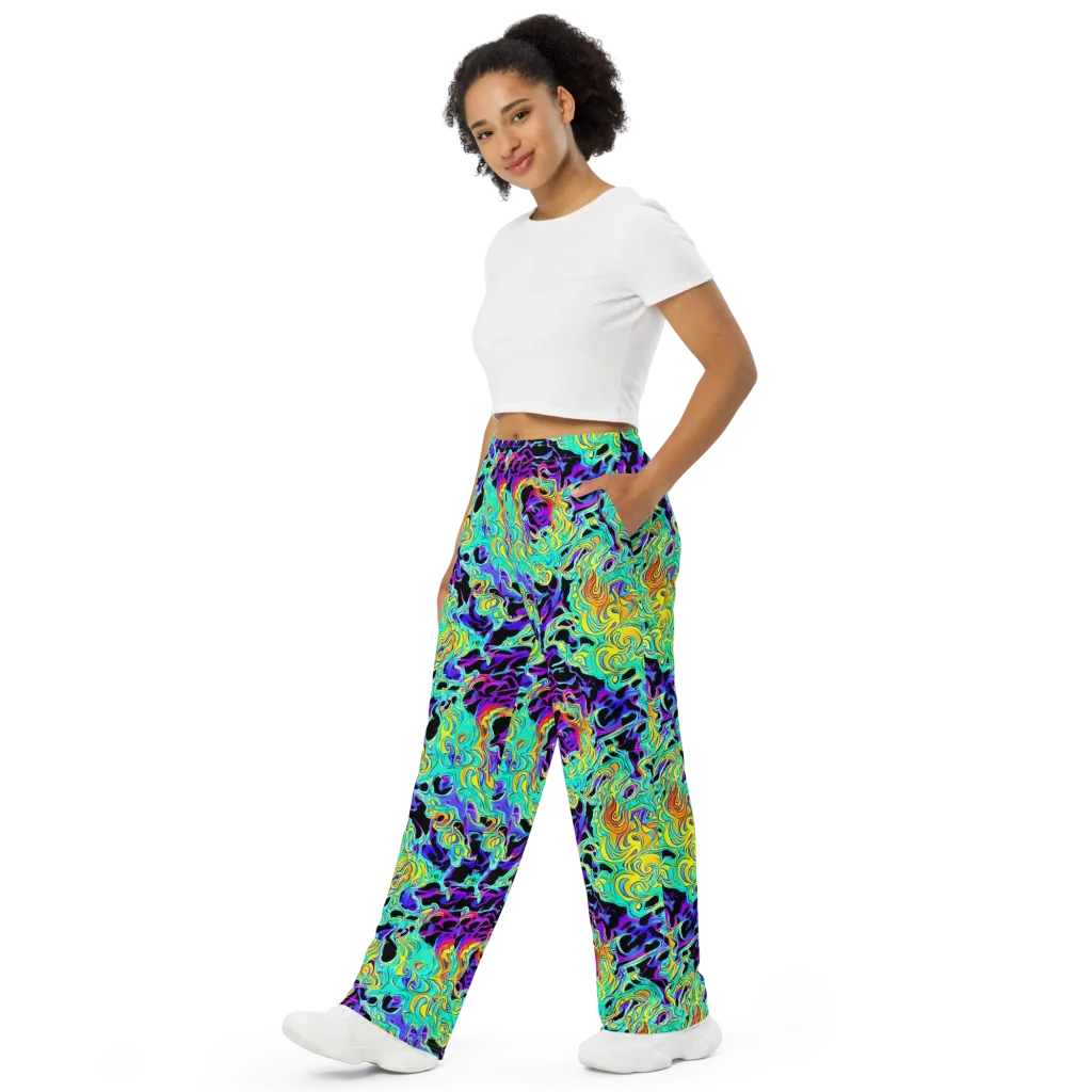 Electric Tidalwave on Wide-Leg Pants — Left Front