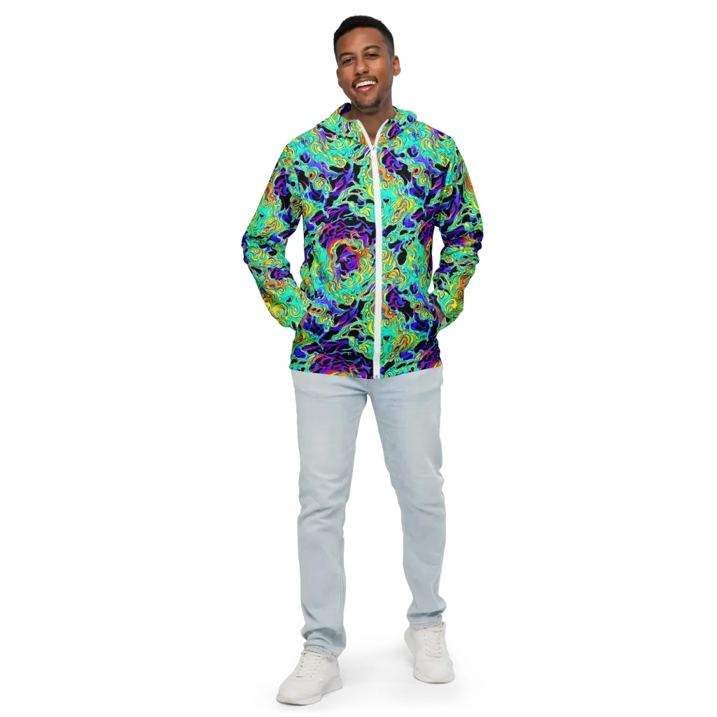 Electric Tidalwave on Men's Windbreaker — Front