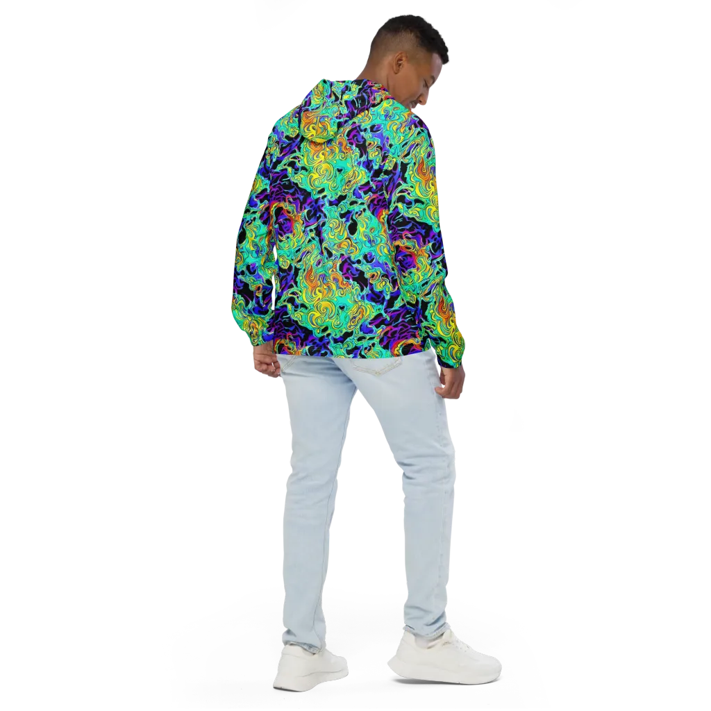 Electric Tidalwave on Men's Windbreaker — Back
