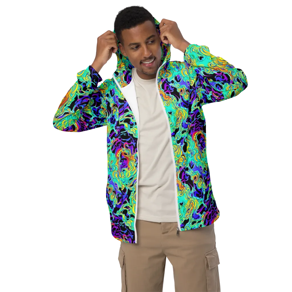 Electric Tidalwave on Men's Windbreaker — Front