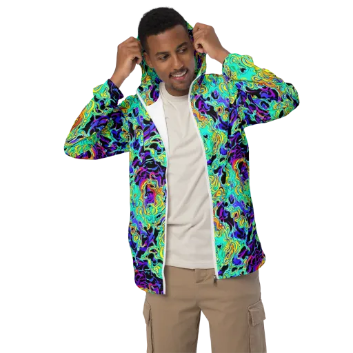 Electric Tidalwave on a Men's Windbreaker