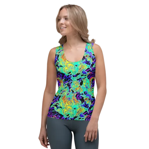 Electric Tidalwave on a Women's Tank Top