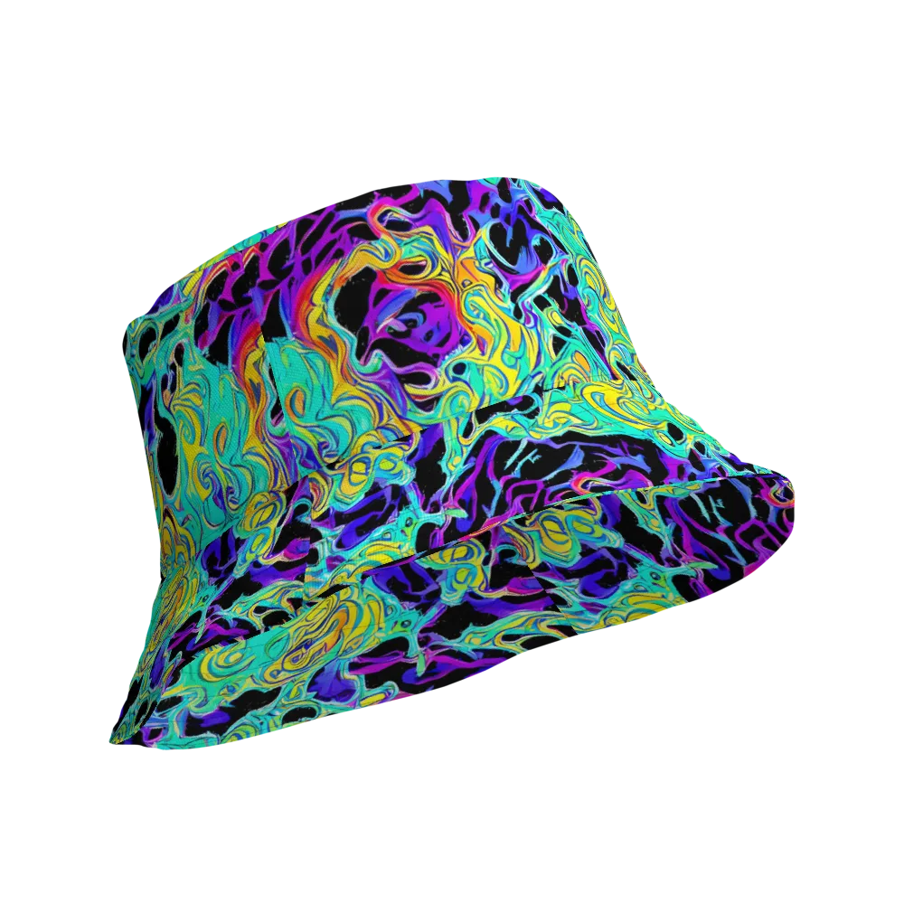 Electric Tidalwave on Reversible Bucket Hat — Product details Outside