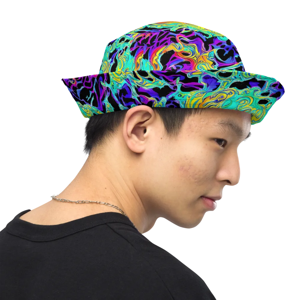 Electric Tidalwave on Reversible Bucket Hat — Right Outside