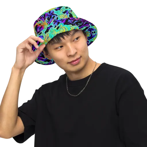 Electric Tidalwave on a Reversible Bucket Hat