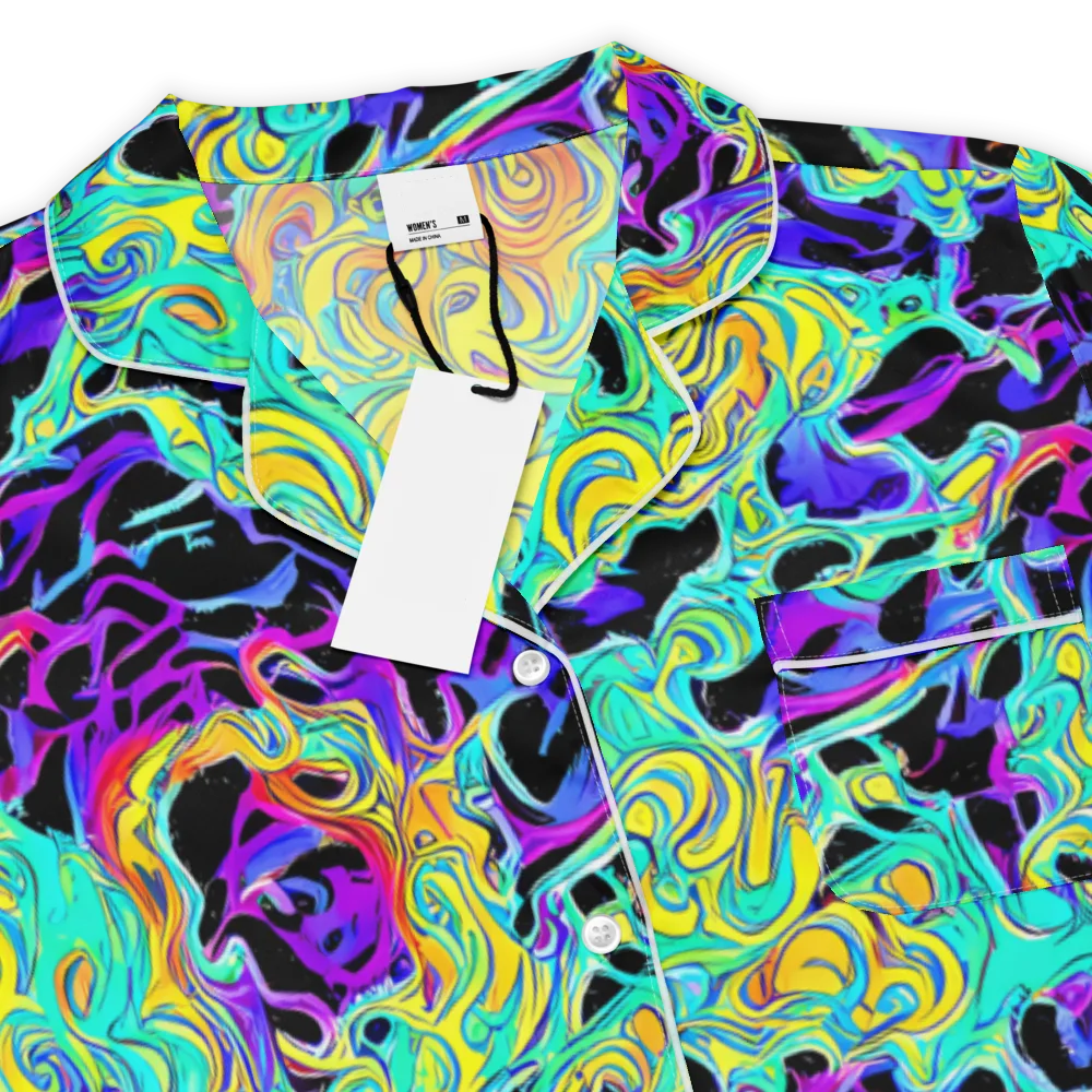 Electric Tidalwave on Women's Short Sleeve Pajama Top — Product details