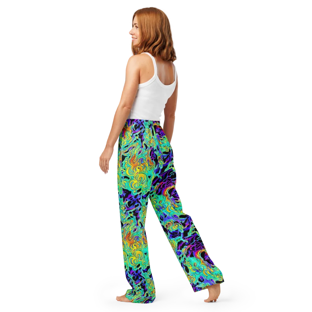 Electric Tidalwave on Women's Pajama Pants — Back