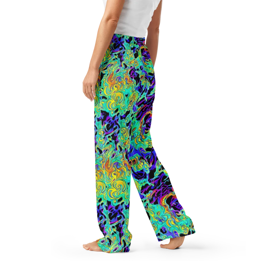 Electric Tidalwave on Women's Pajama Pants — Left