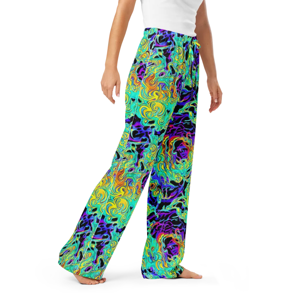 Electric Tidalwave on Women's Pajama Pants — Right Front