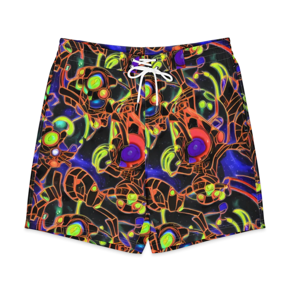Cosmic Circuitry on Men's Board Shorts — Front