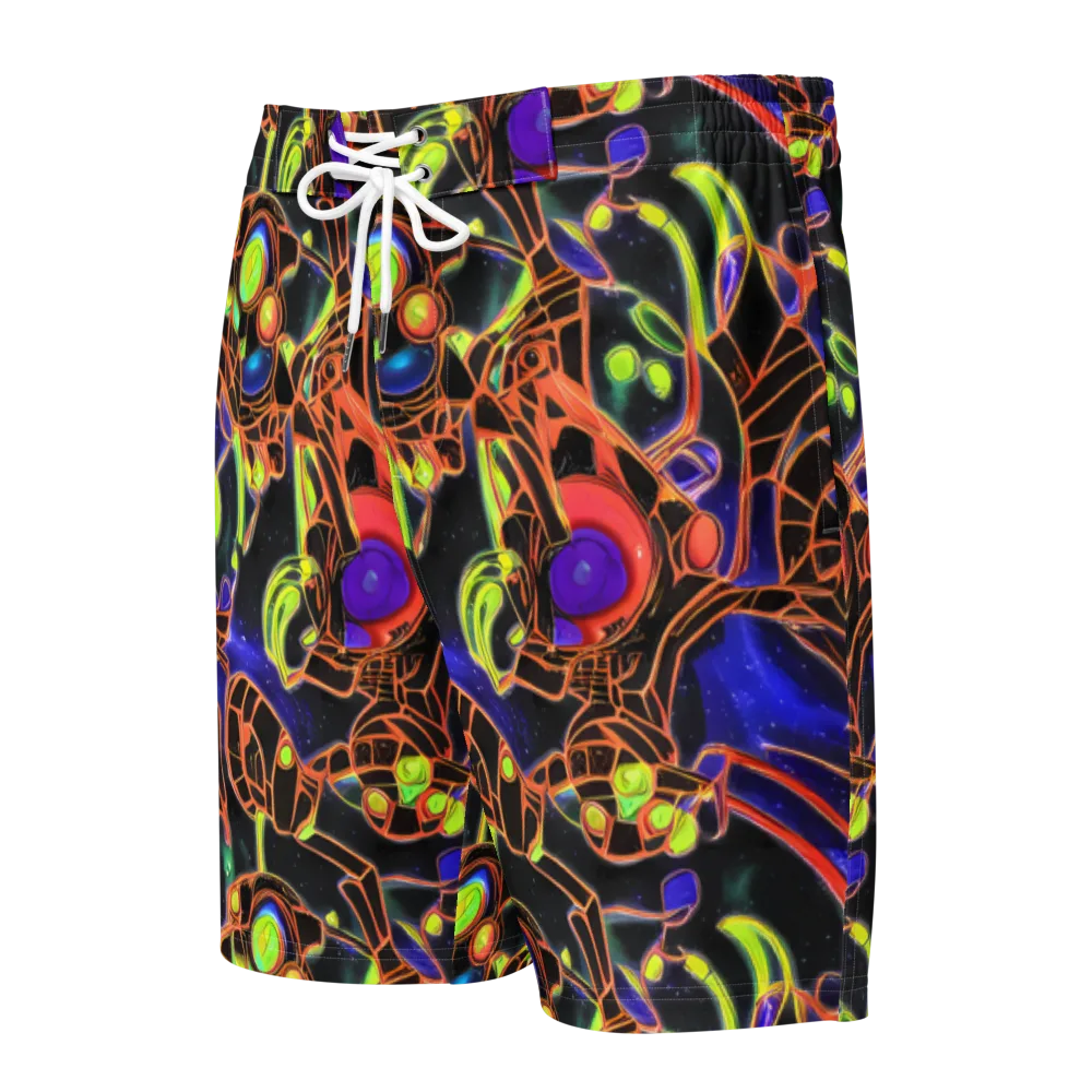 Cosmic Circuitry on Men's Board Shorts — Front