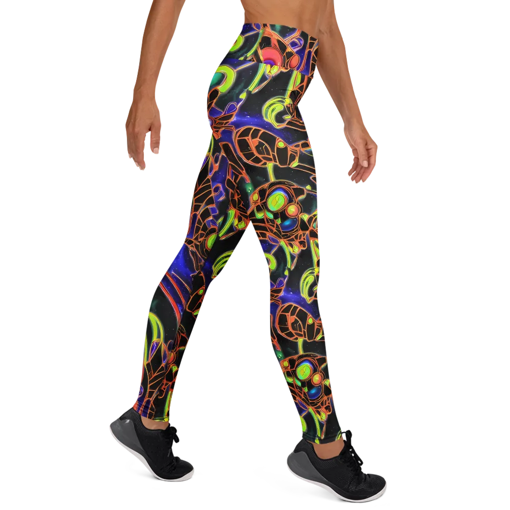 Cosmic Circuitry on Yoga Leggings — Right