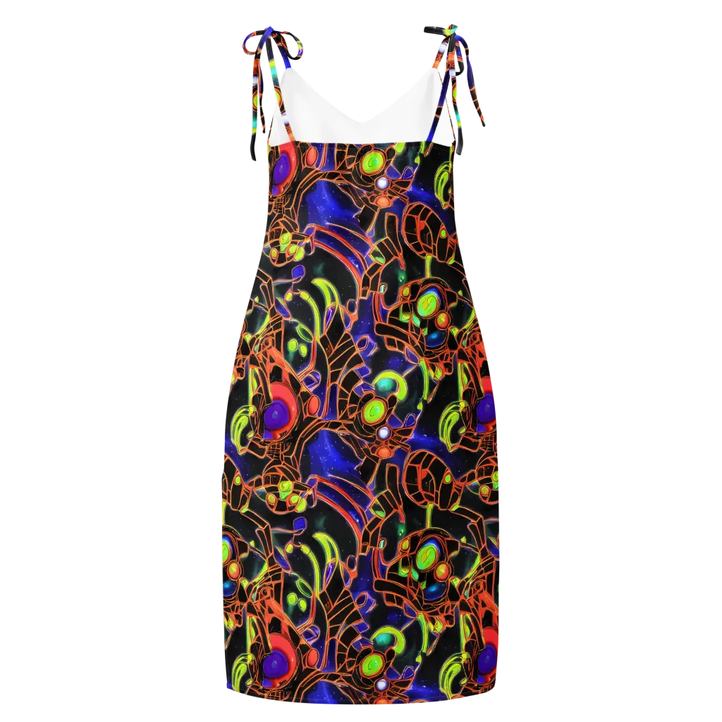 Cosmic Circuitry on Slip Dress — Back