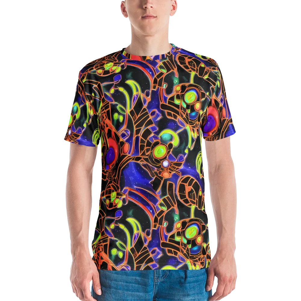 Cosmic Circuitry on Men's Crew Neck T-Shirt — Front