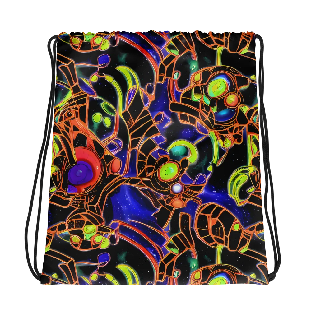 Cosmic Circuitry on Drawstring Bag — Photo