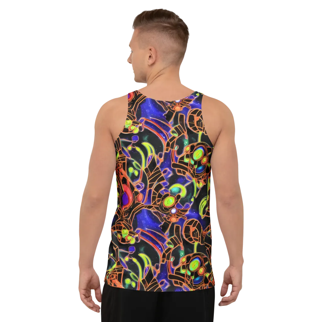 Cosmic Circuitry on Men's Tank Top — Back