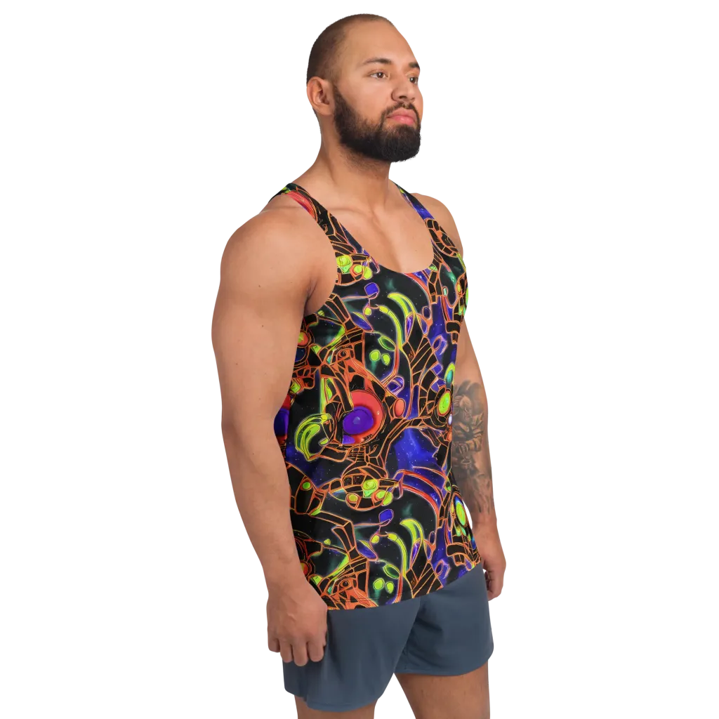 Cosmic Circuitry on Men's Tank Top — Right Front