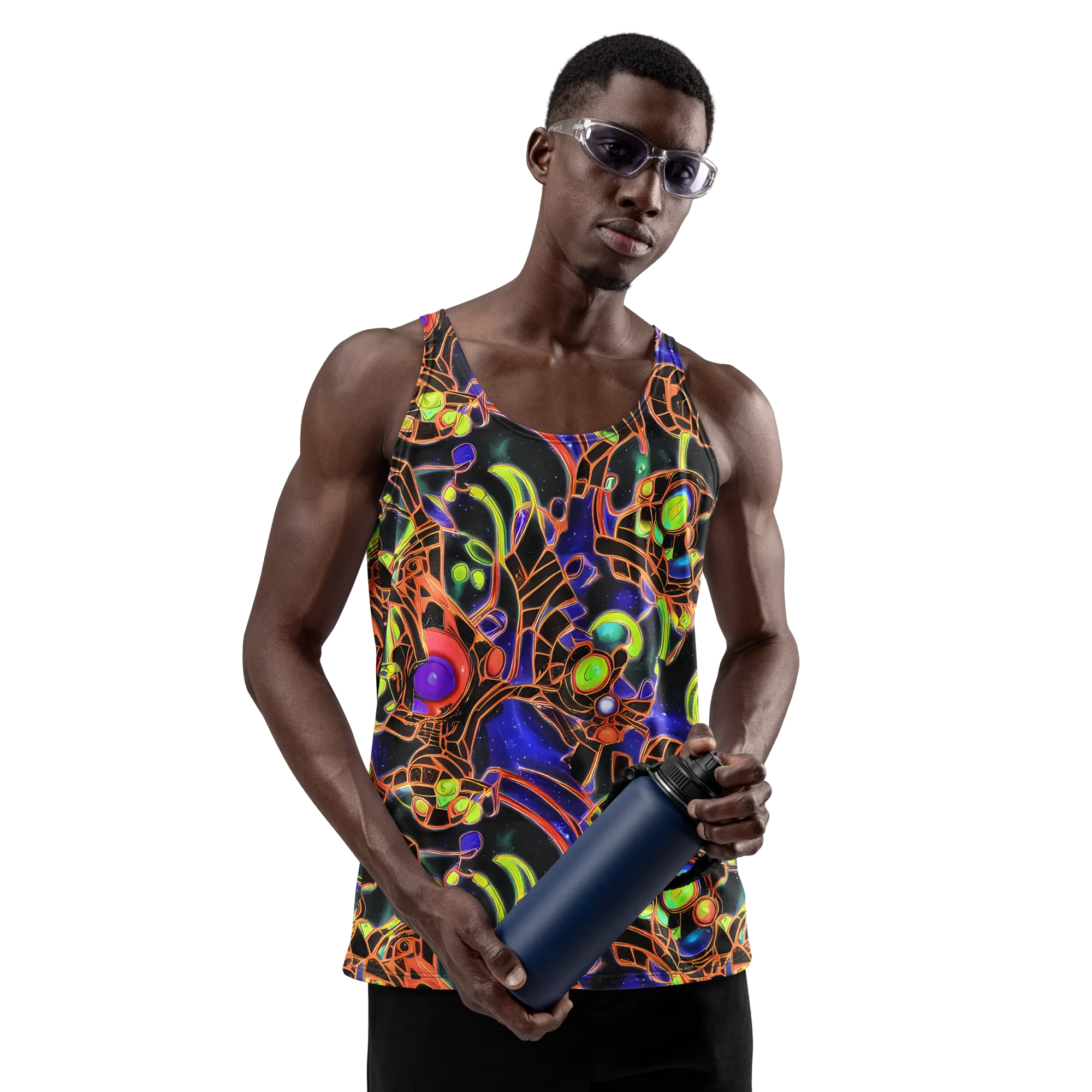 Cosmic Circuitry on Men's Tank Top — Front