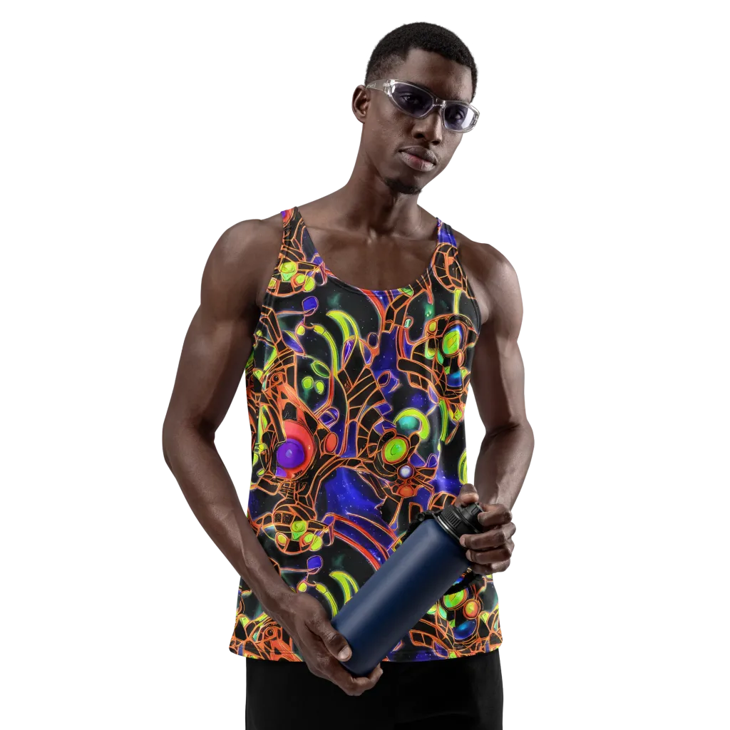Cosmic Circuitry on Men's Tank Top — Front