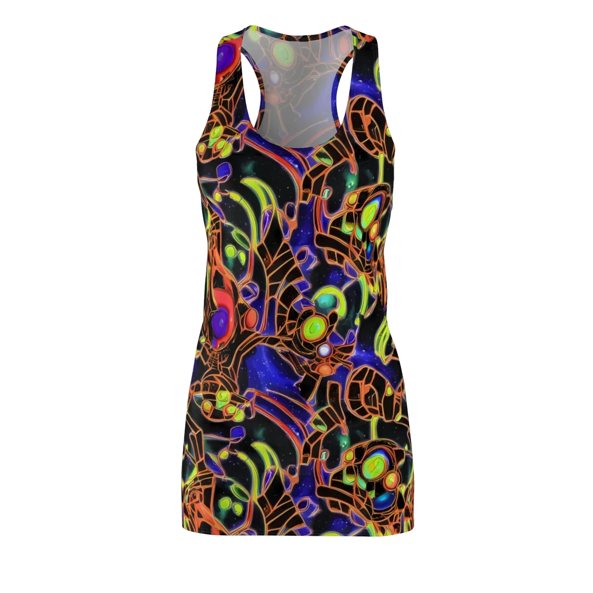 Cosmic Circuitry on Racerback Dress — Front