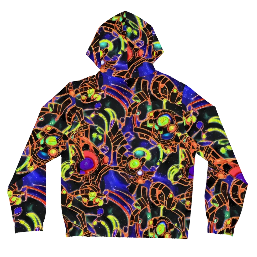 Cosmic Circuitry on Women's Full-Zip Hoodie — Back