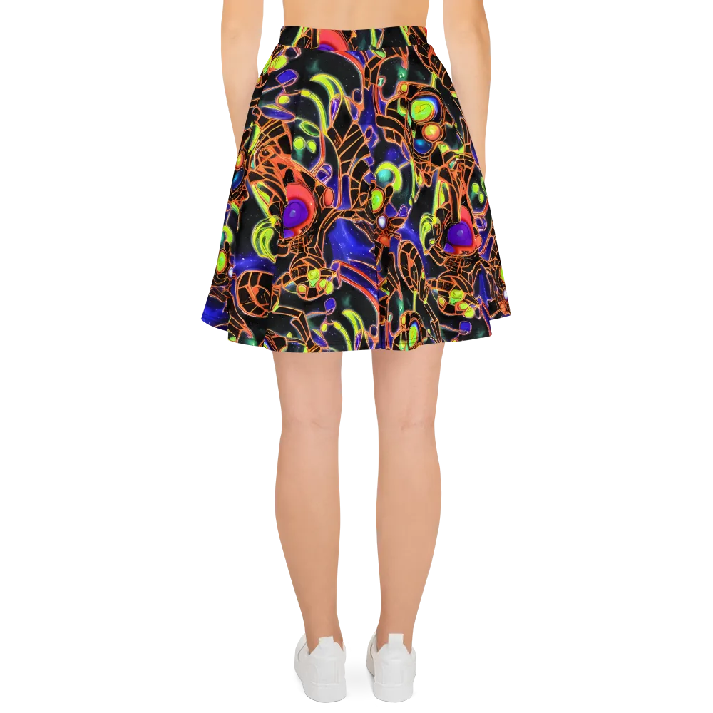 Cosmic Circuitry on Skater Skirt — Back