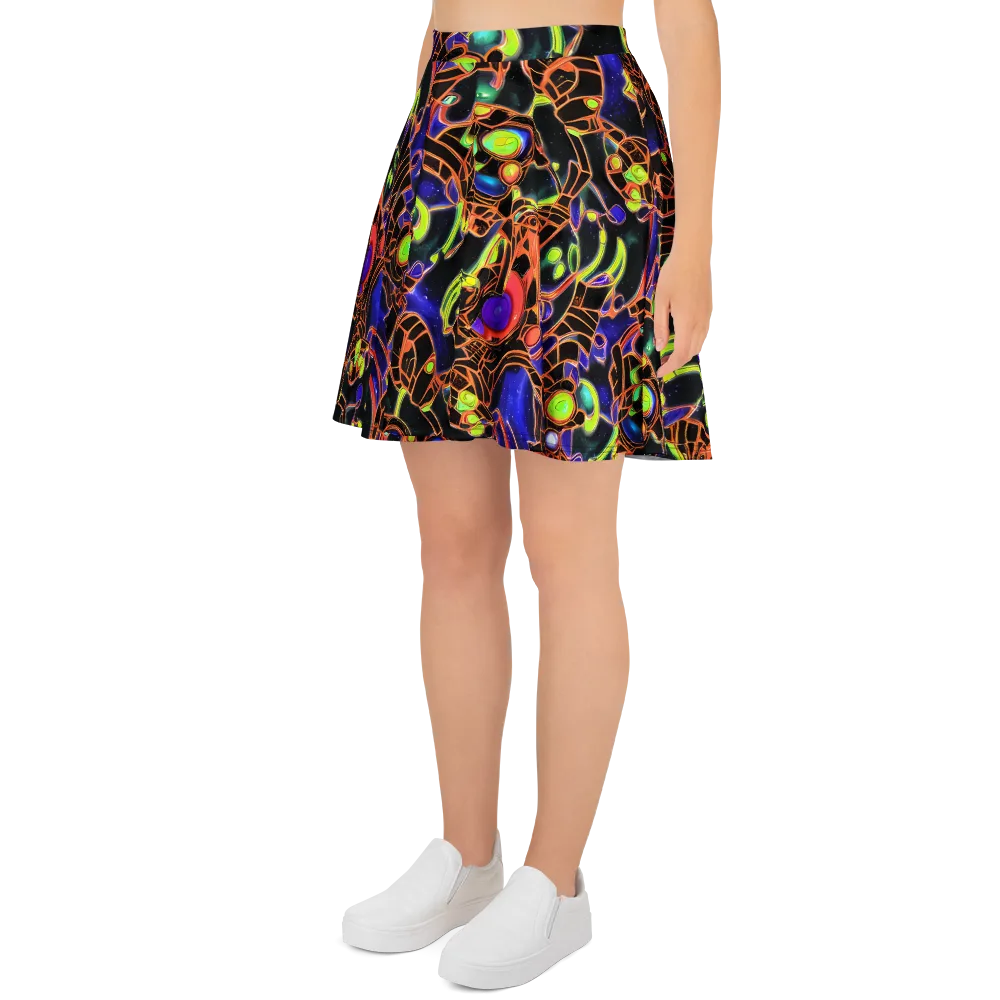 Cosmic Circuitry on Skater Skirt — Left
