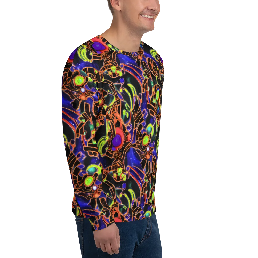 Cosmic Circuitry on Sweatshirt — Right Front