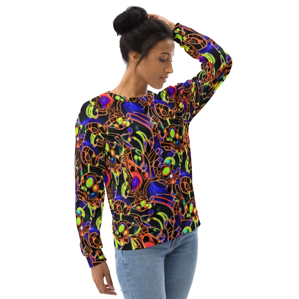 Cosmic Circuitry on Sweatshirt — Right Front