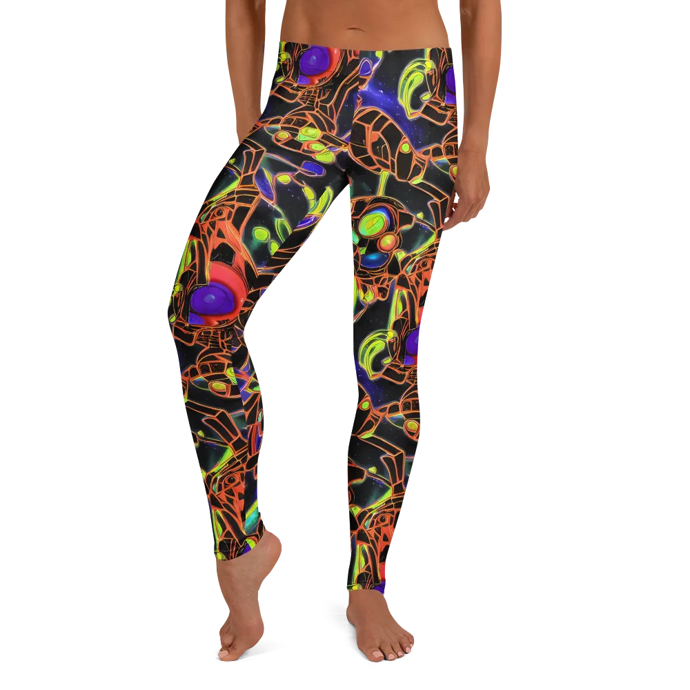 Cosmic Circuitry on Leggings — Front