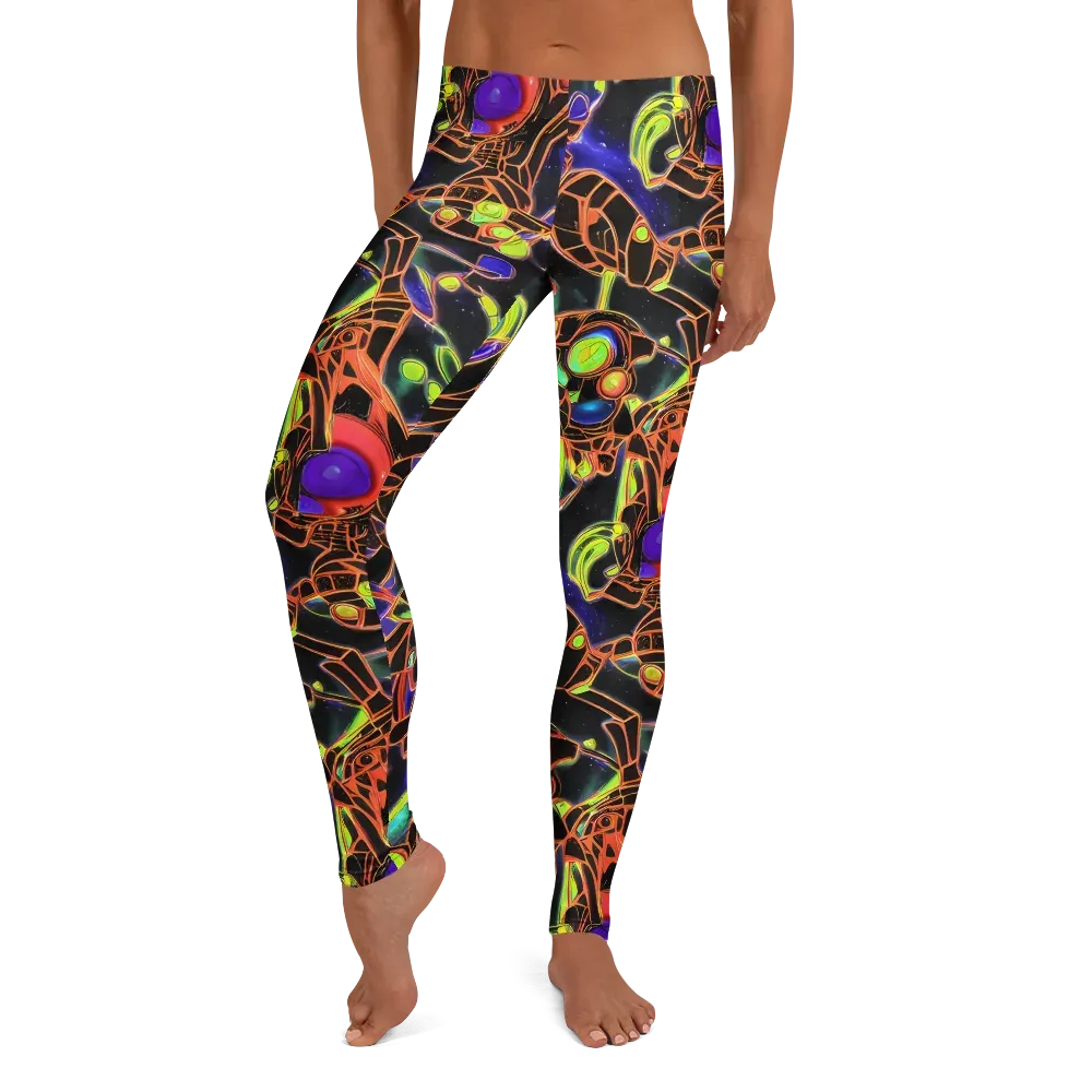 Cosmic Circuitry on Leggings — Front