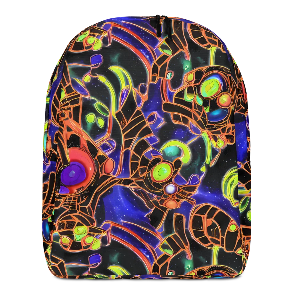 Cosmic Circuitry on Minimalist Backpack — Front