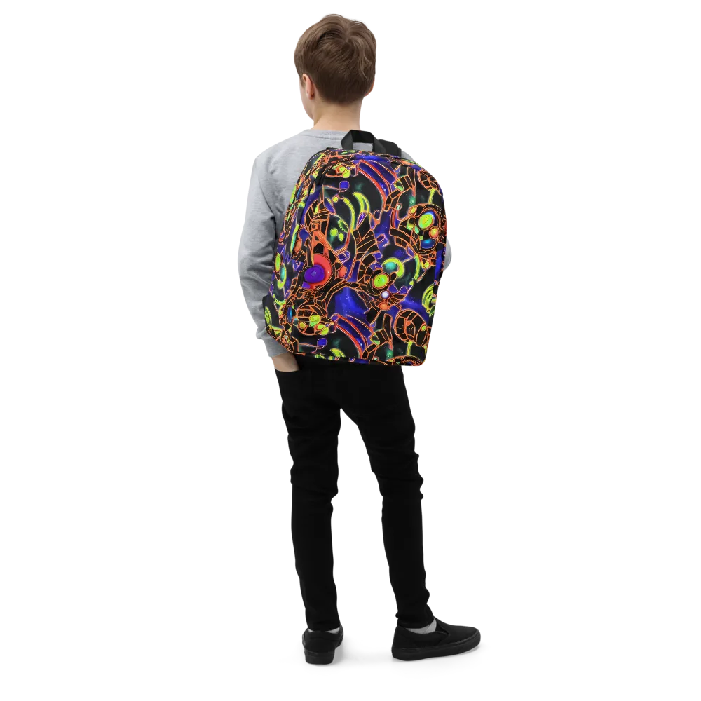 Cosmic Circuitry on Minimalist Backpack — Right Front