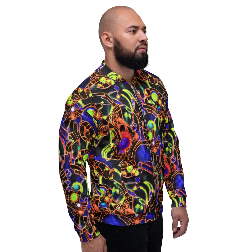 Cosmic Circuitry on Bomber Jacket — Right