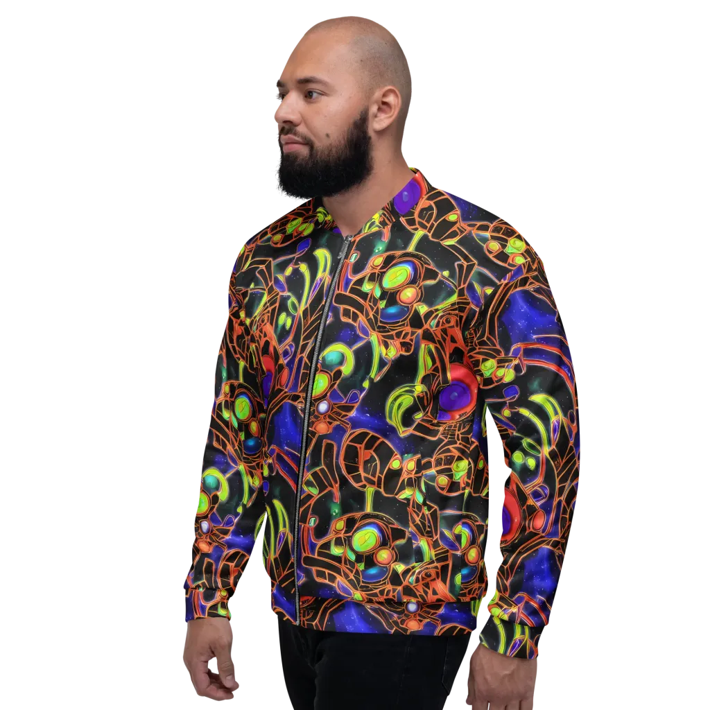 Cosmic Circuitry on Bomber Jacket — Left