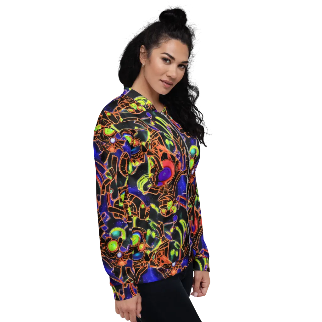 Cosmic Circuitry on Bomber Jacket — Right