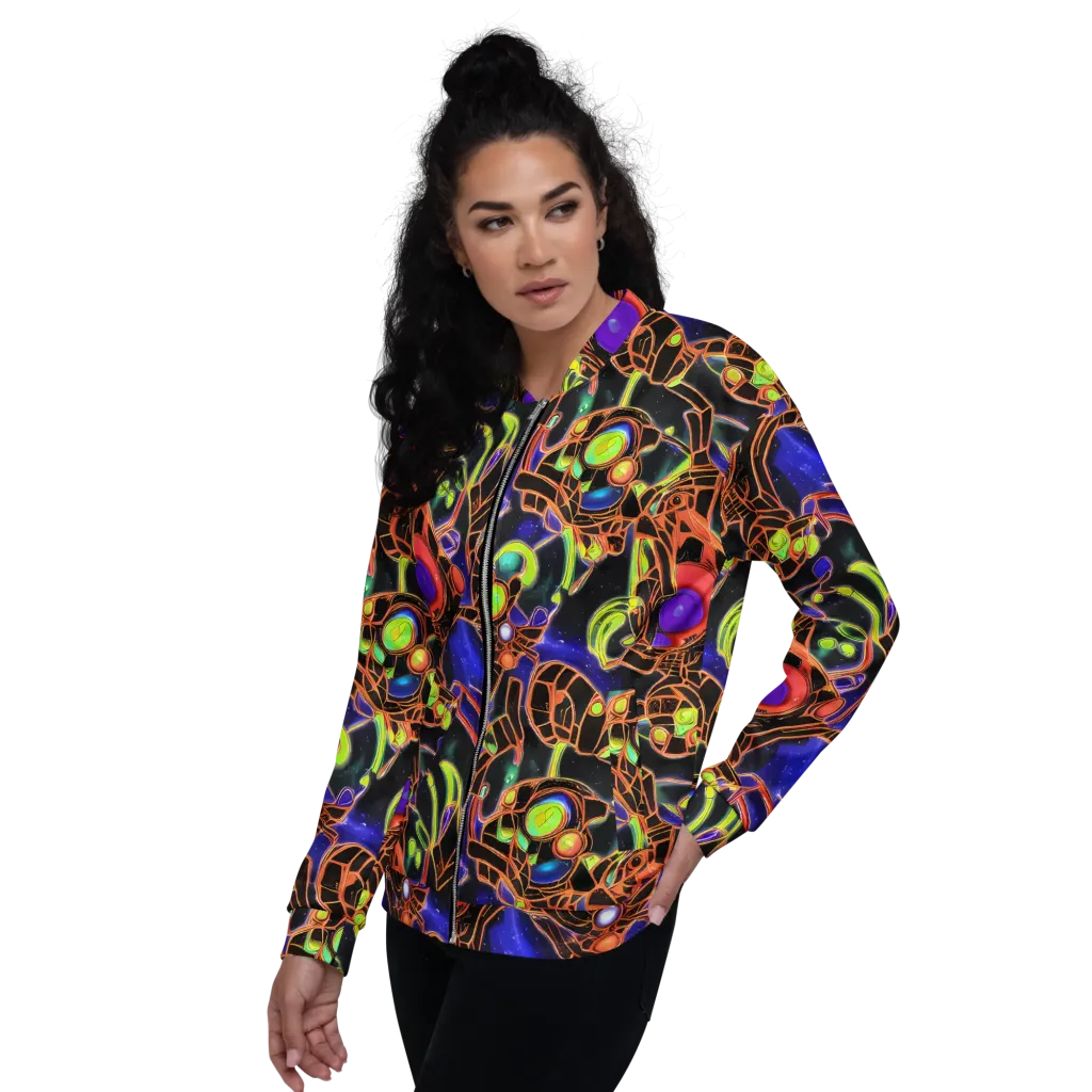Cosmic Circuitry on Bomber Jacket — Left