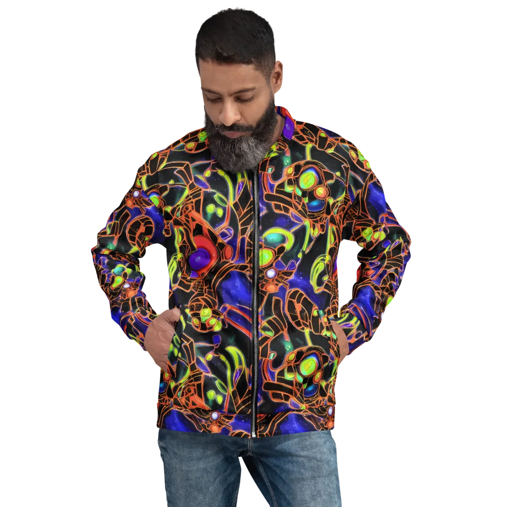 Cosmic Circuitry on Bomber Jacket — Front
