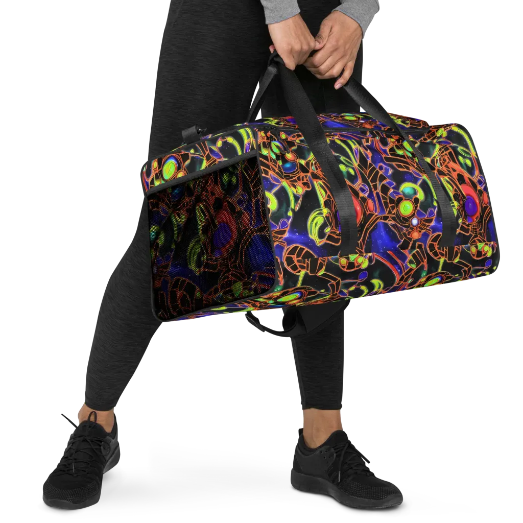 Cosmic Circuitry on Duffle Bag — Right Front