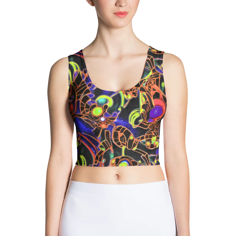 Cosmic Circuitry on Crop Top — Front