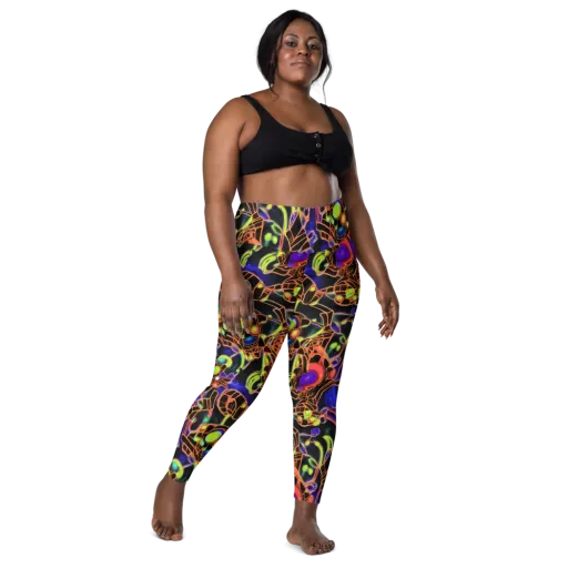 Cosmic Circuitry on a Leggings with Pockets