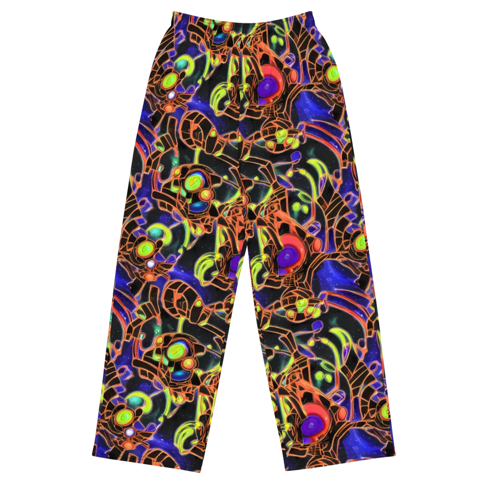Cosmic Circuitry on Wide-Leg Pants — Front