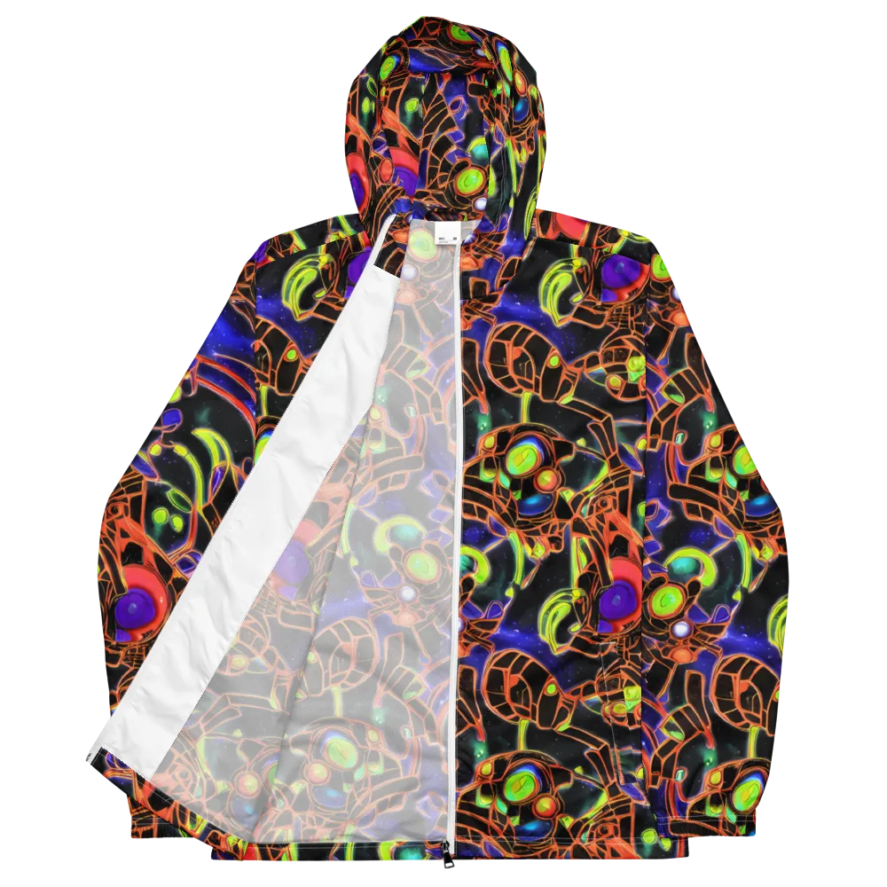 Cosmic Circuitry on Men's Windbreaker — Front
